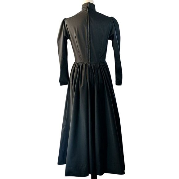 Handmade Authentic Peasant Dress 4 Piece Outfit White Bonnet Apron Collar Size 6 - Picture 4 of 14